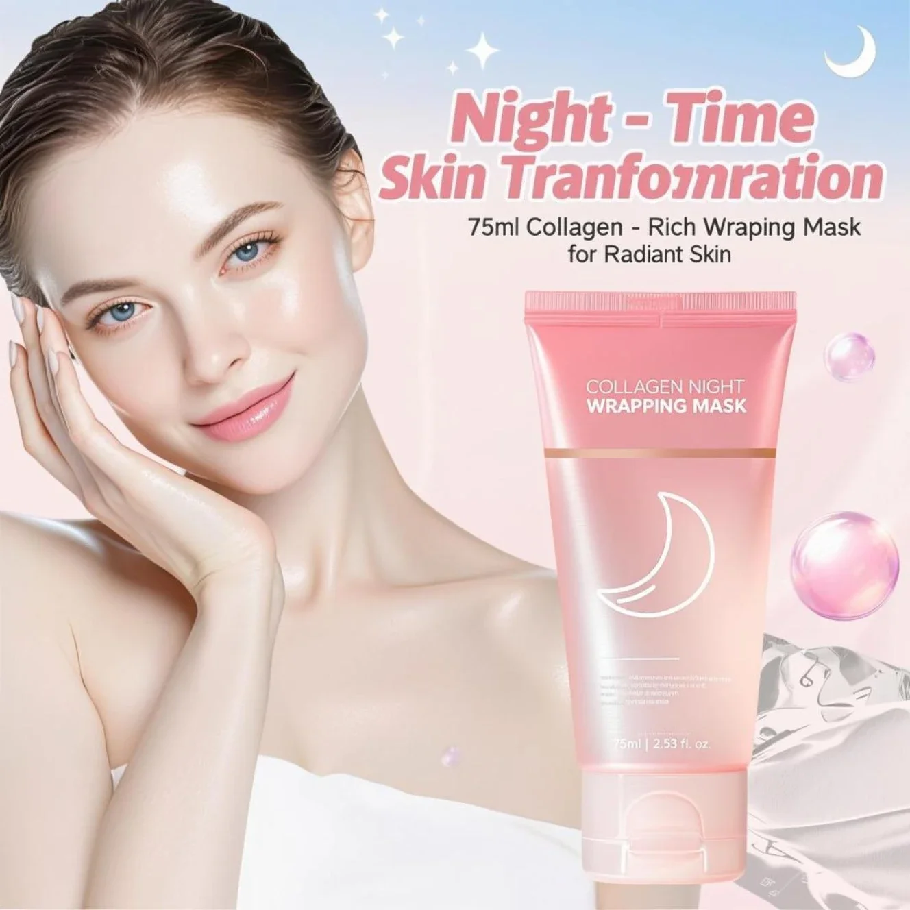 Sleeping Pack Overnight - คอลลาเจน ไนท์ แรปปิ้ง มาส์ก 75 มล.